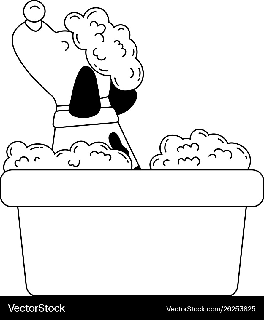Dog cartoon taking shower design Royalty Free Vector Image