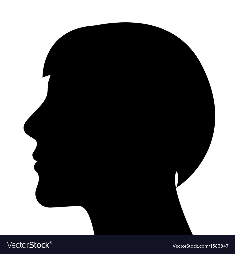 Download Silhouette of a woman head Royalty Free Vector Image