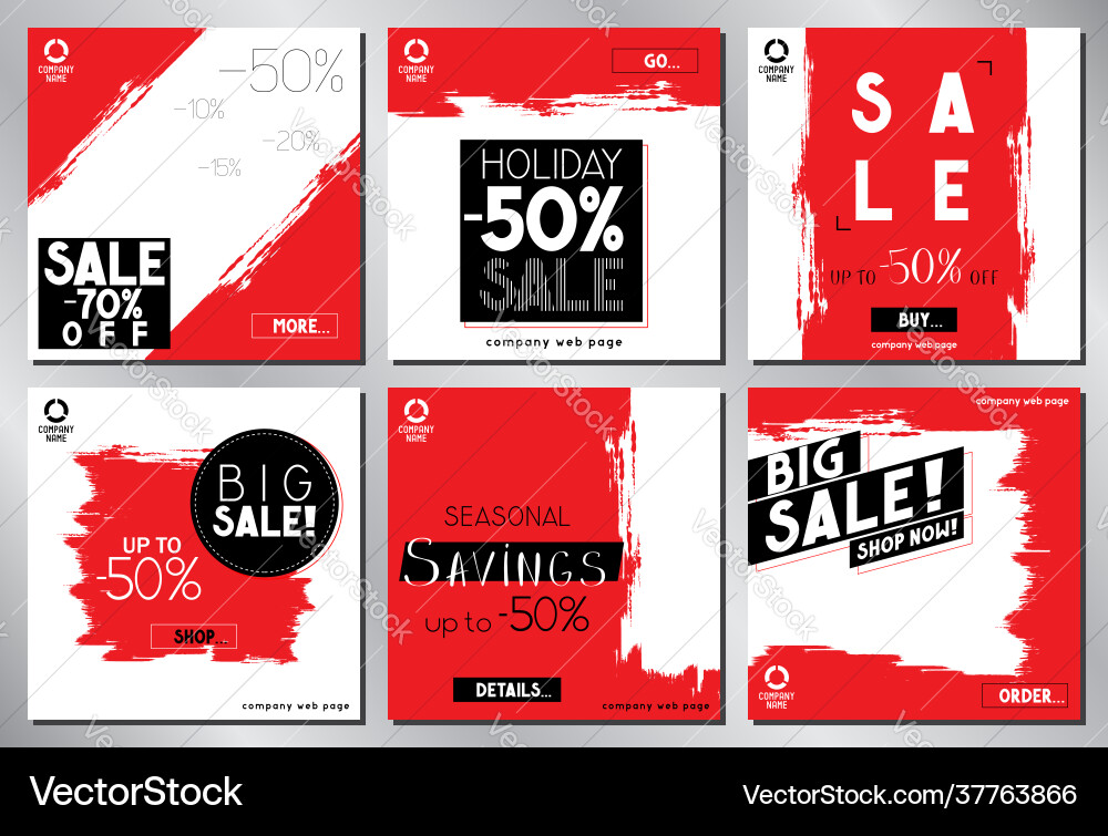 Social media advertisement - sale template Vector Image