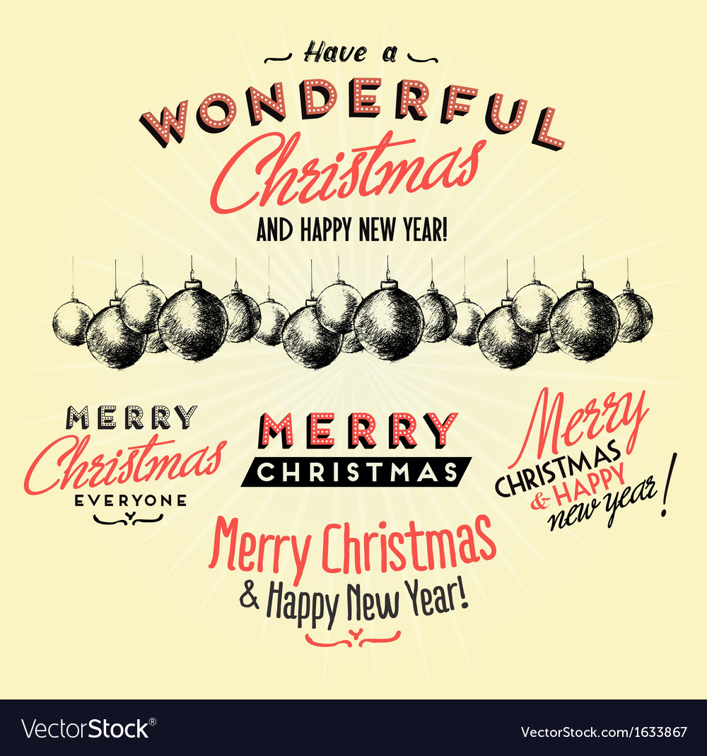 Retro Vintage Merry Christmas Tin Sign Royalty Free Vector