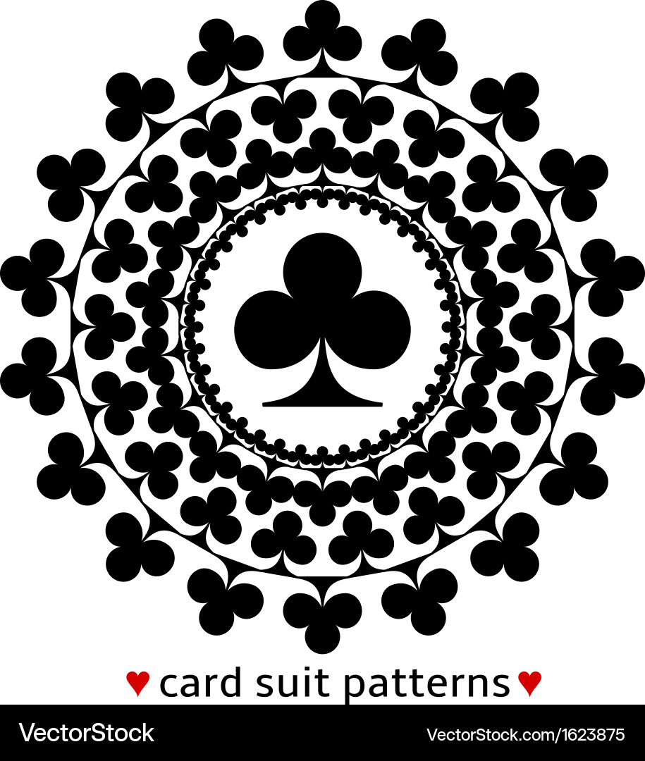 Club card suit pattern Royalty Free Vector Image