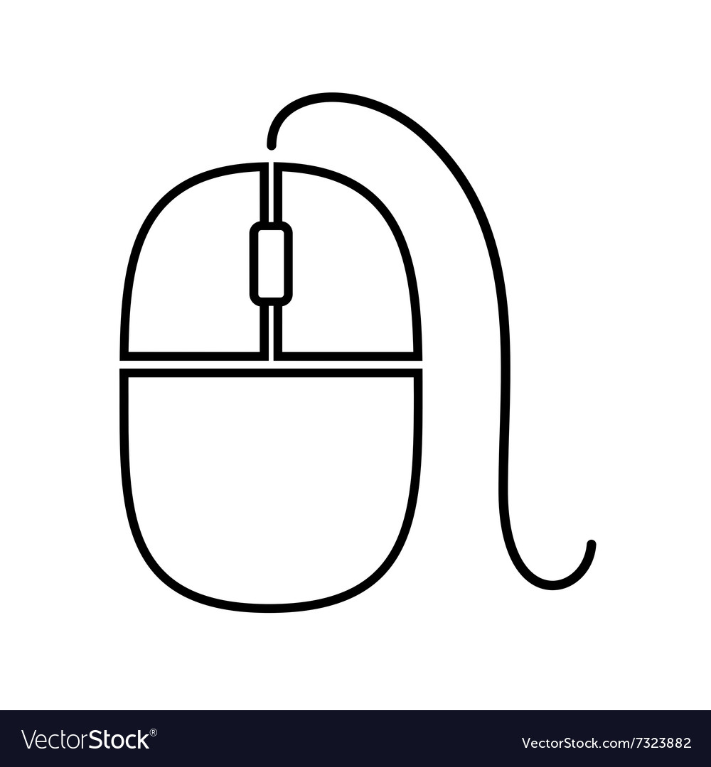 Drawing Lines With Mouse C : Mouse line icon royalty free vector image vectorstock