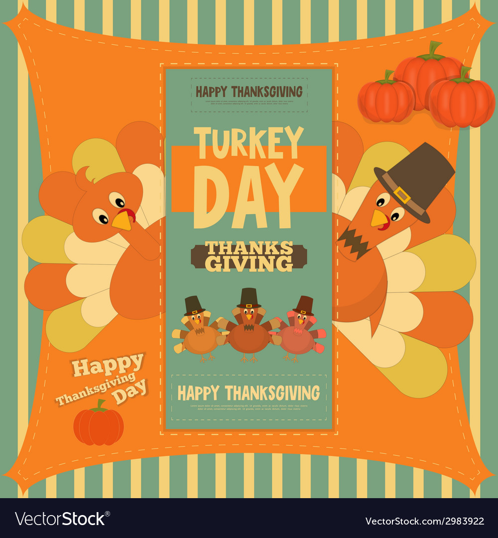 Thanksgiving poster Royalty Free Vector Image - VectorStock