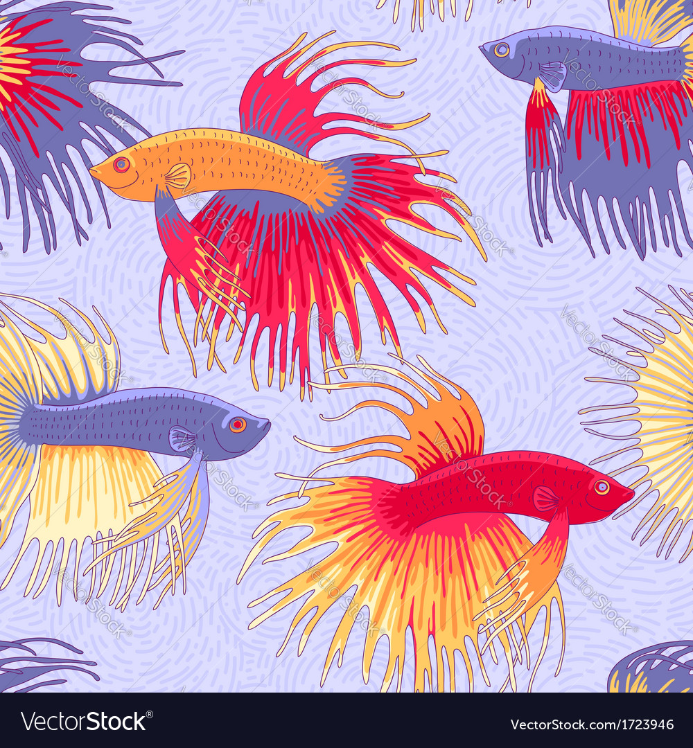 Download Pattern betta fish Royalty Free Vector Image - VectorStock
