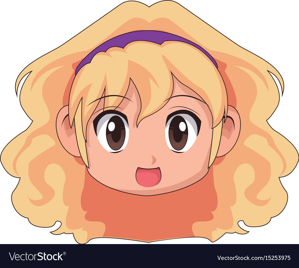 cute cartoon anime little girl chibi character vector 15253975
