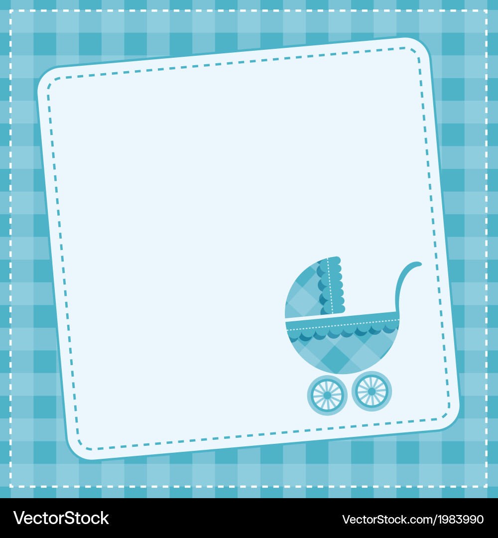 Baby boy announcement card Royalty Free Vector Image