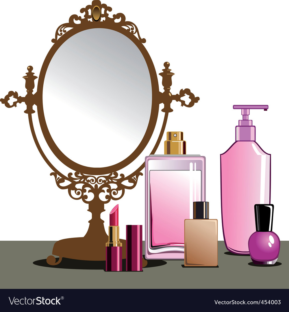 Makeup and mirror Royalty Free Vector Image VectorStock