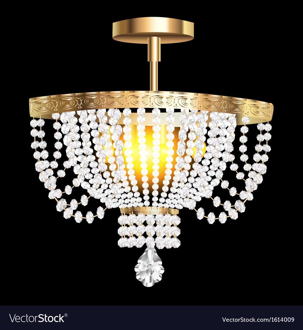 Crystal chandelier with modern Royalty Free Vector Image Crystal chandelier with modern Royalty Free Vector Image