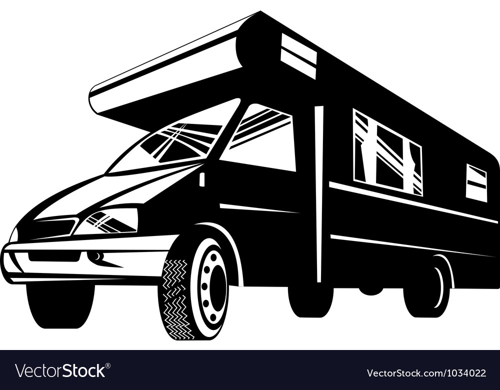 Download Camper Van Motor Home Retro Royalty Free Vector Image