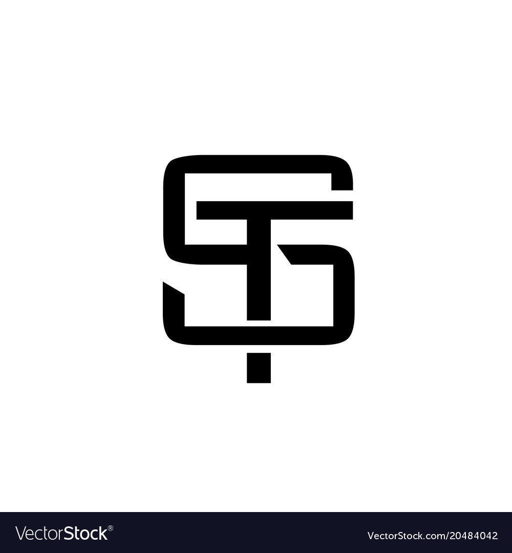 Download Letter st monogram logo Royalty Free Vector Image