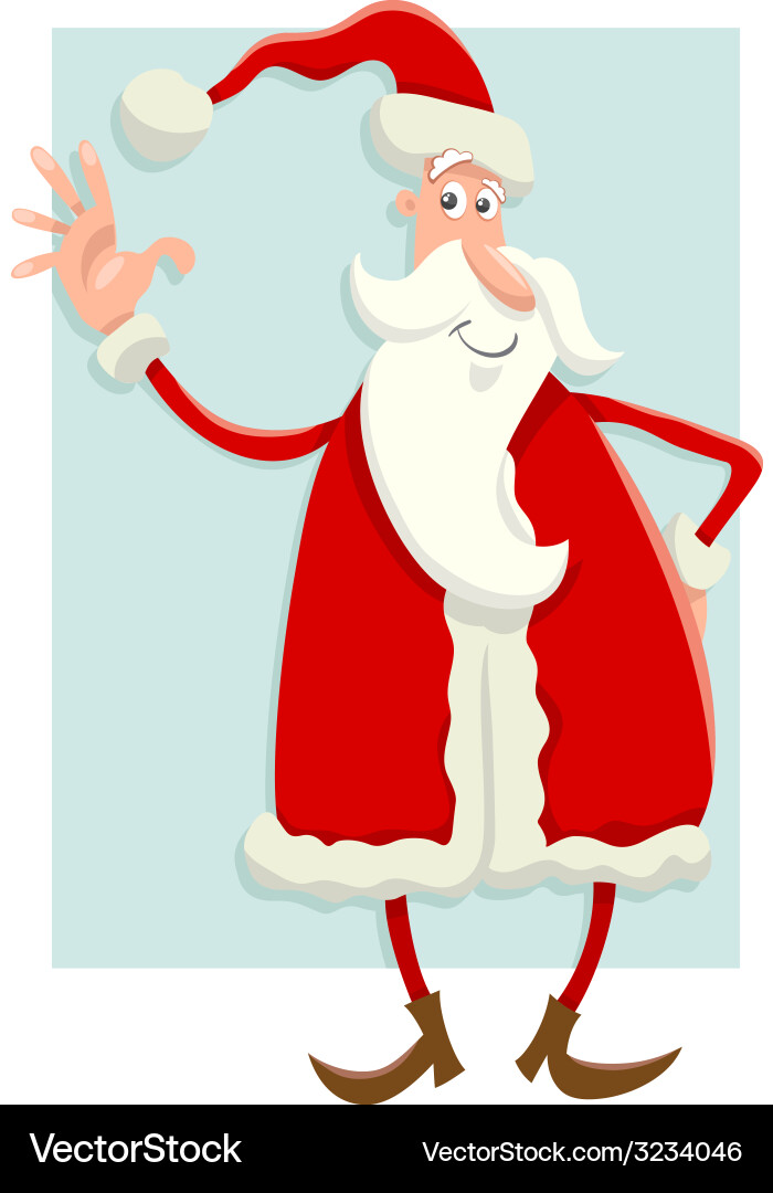 Santa claus flat design cartoon Royalty Free Vector Image