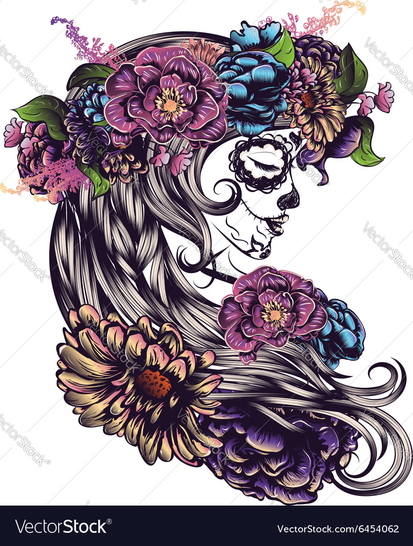 Free Free 104 Flower Skull Svg Free SVG PNG EPS DXF File