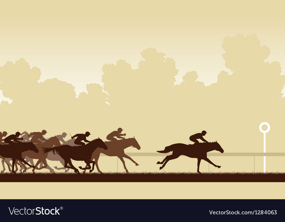 Horse race Royalty Free Vector Image - VectorStock
