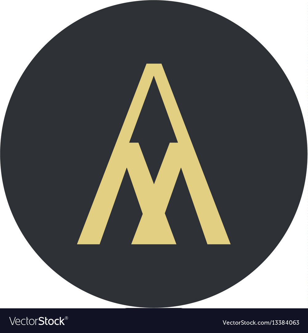 Logo for letter a and m Royalty Free Vector Image