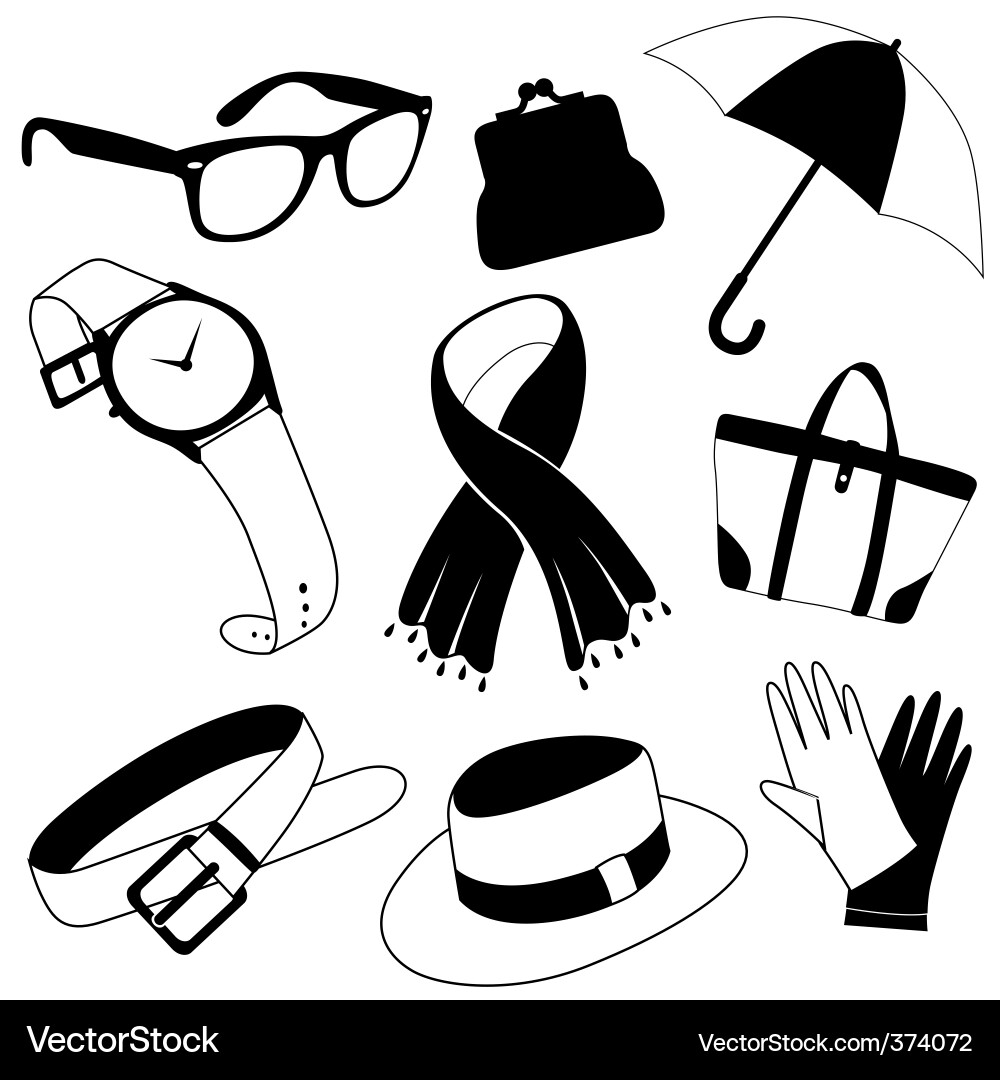 Fashion accessories Royalty Free Vector Image VectorStock