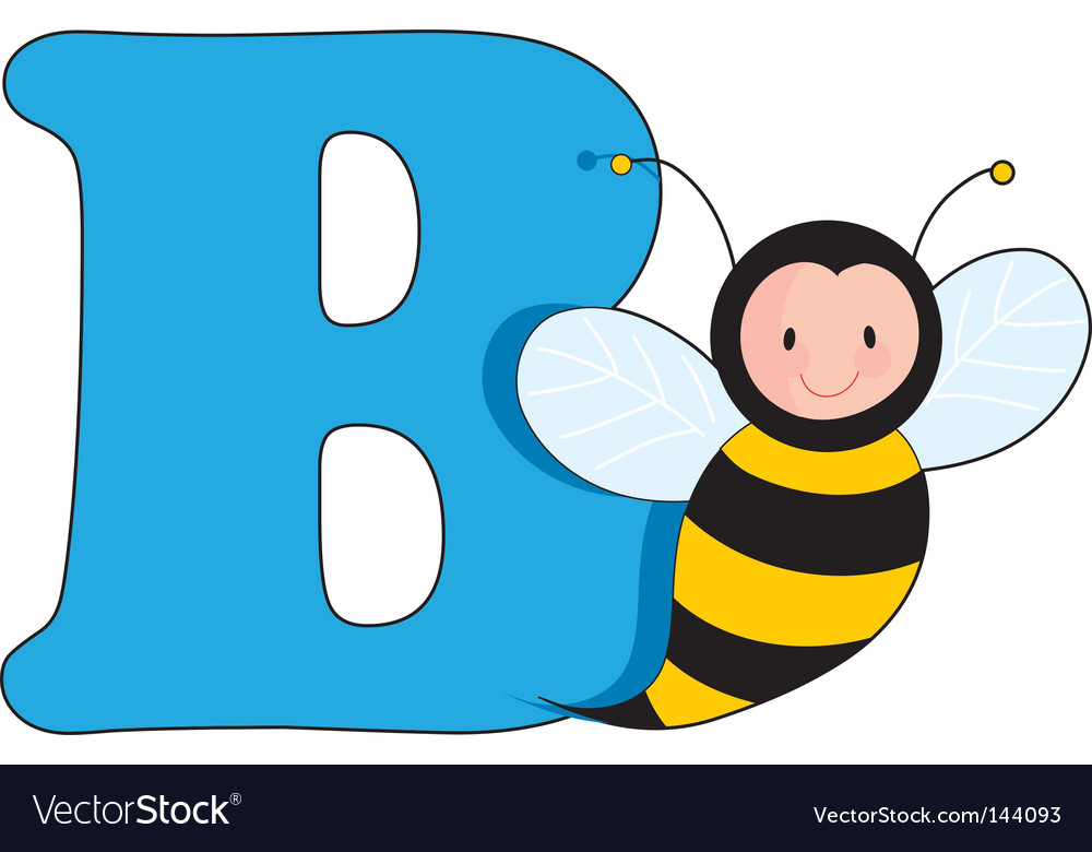 b is for bee vector image