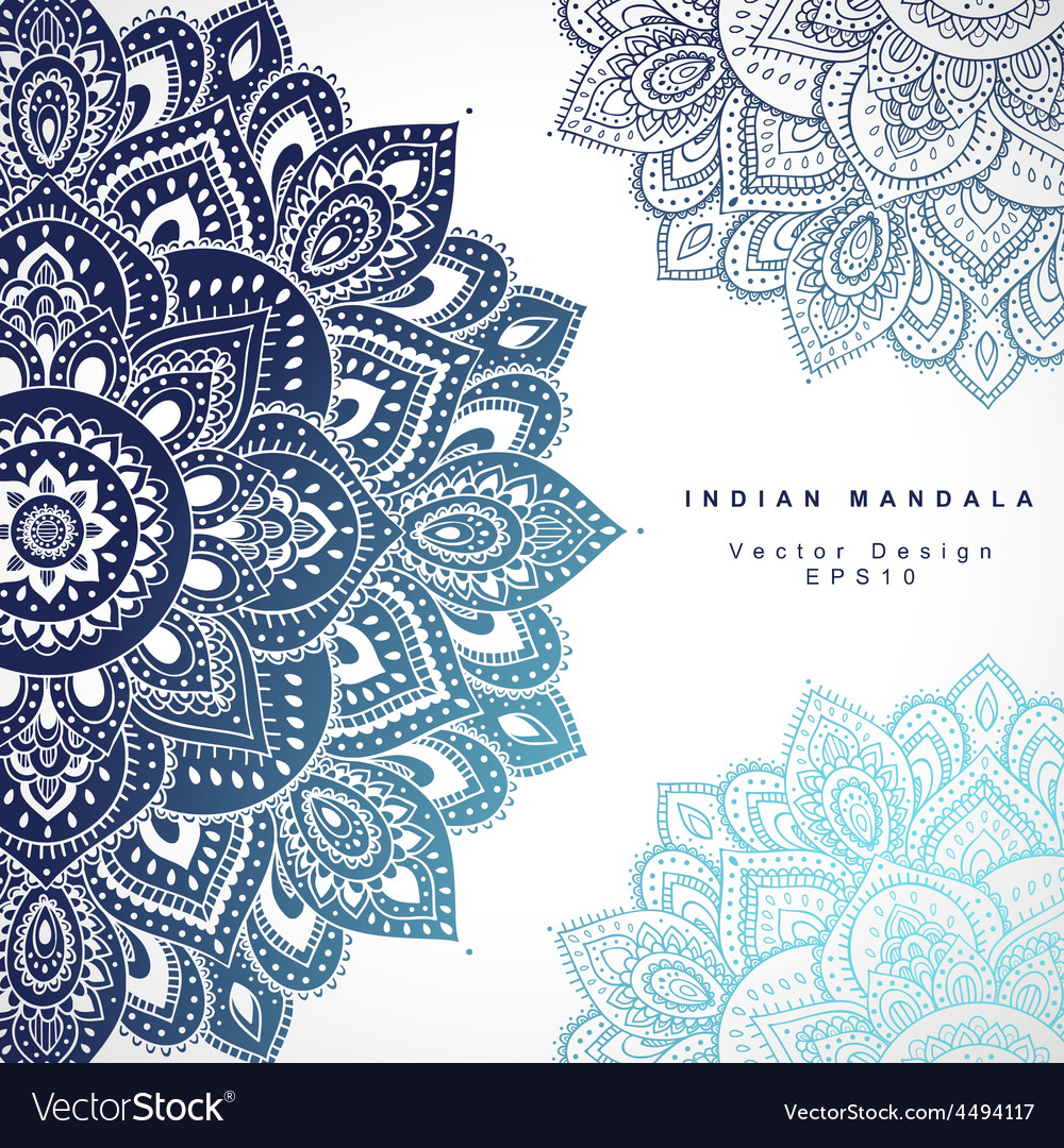 Beautiful Indian floral ornament Wedding Vector Image