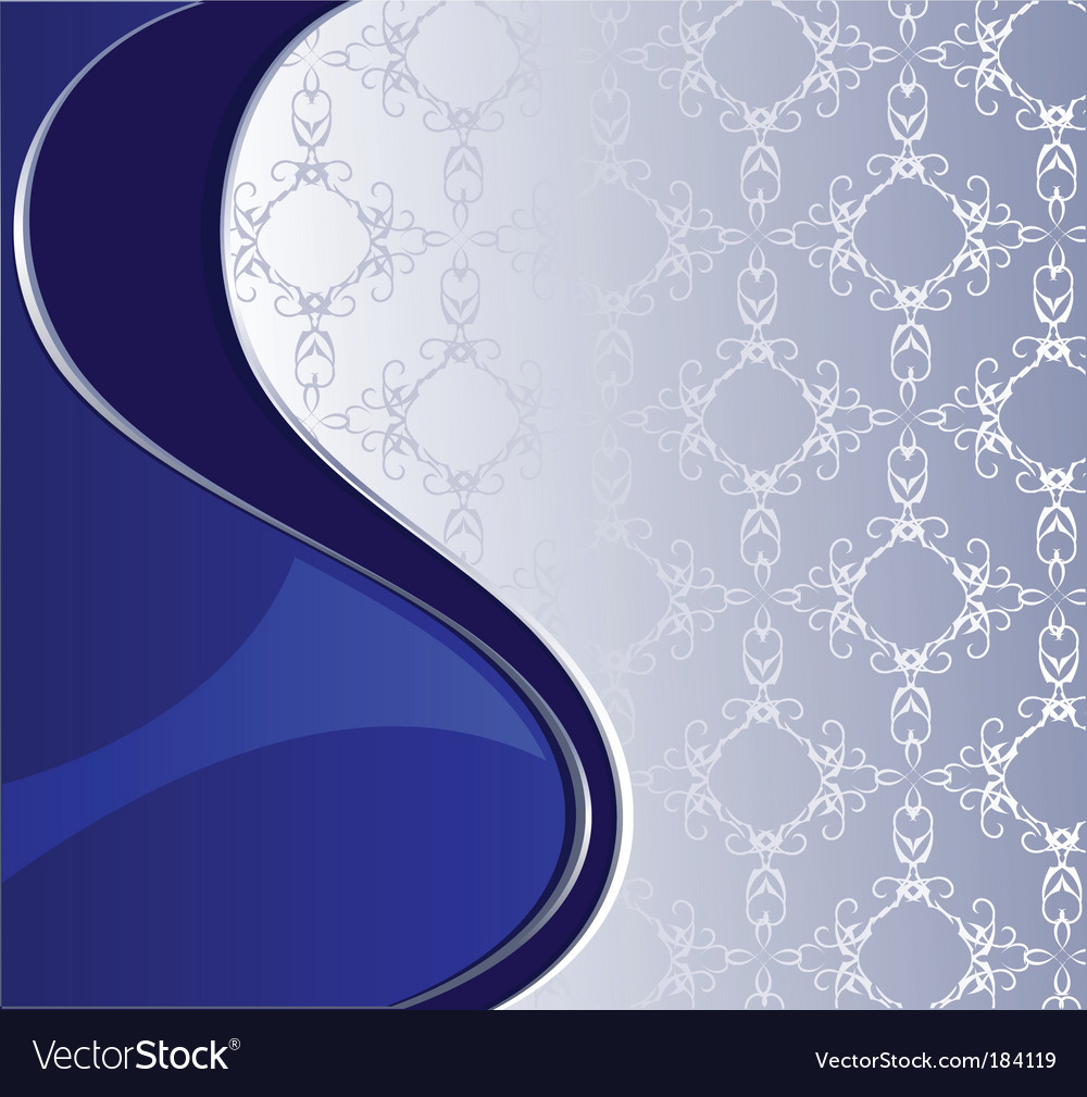 Luxurious blue and silver background Royalty Free Vector