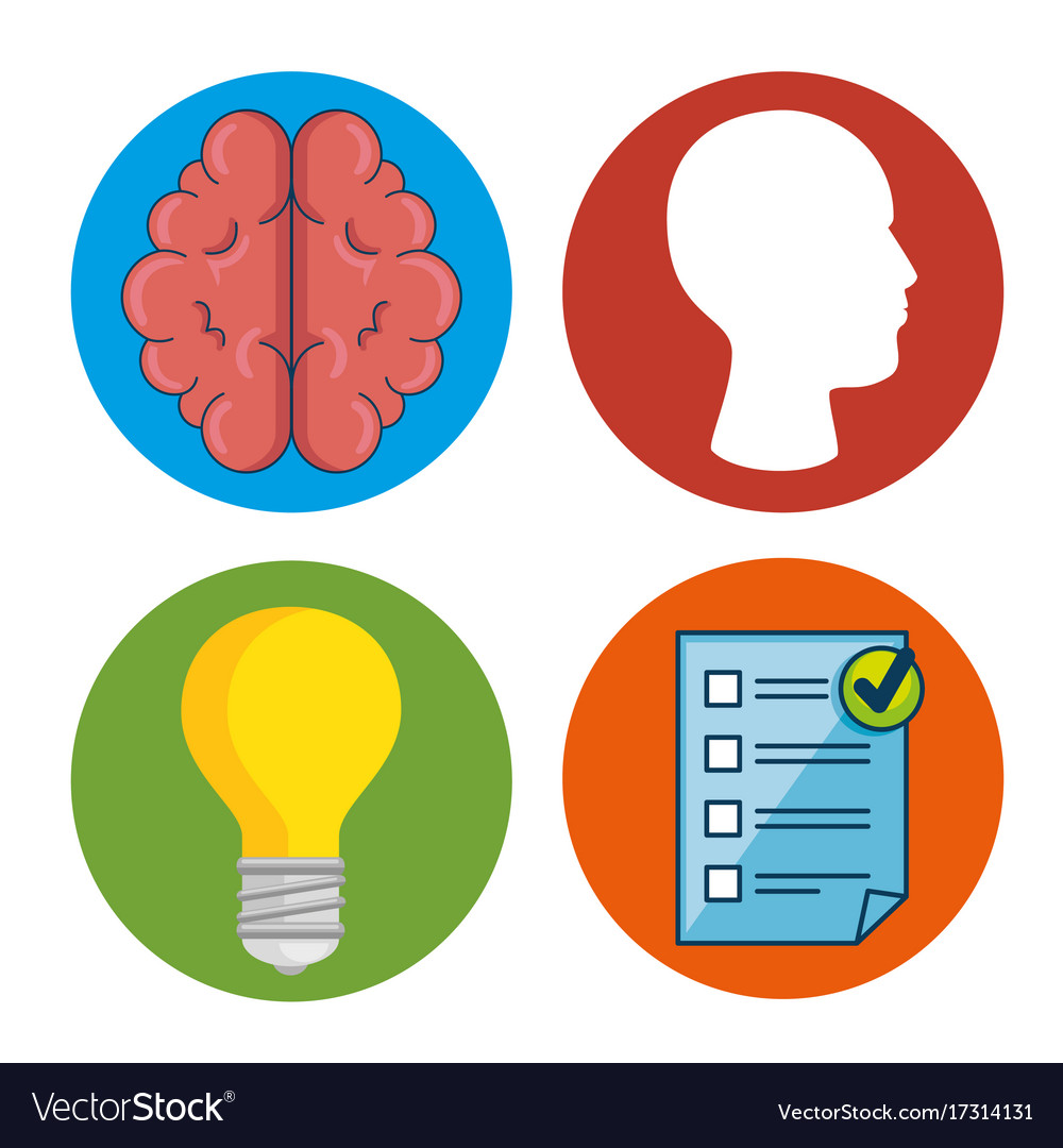 Design thinking concept icon set Royalty Free Vector Image
