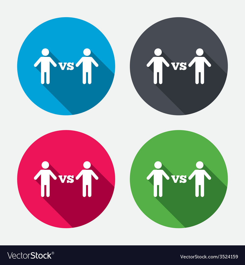 Player vs player sign icon Games symbol Royalty Free Vector
