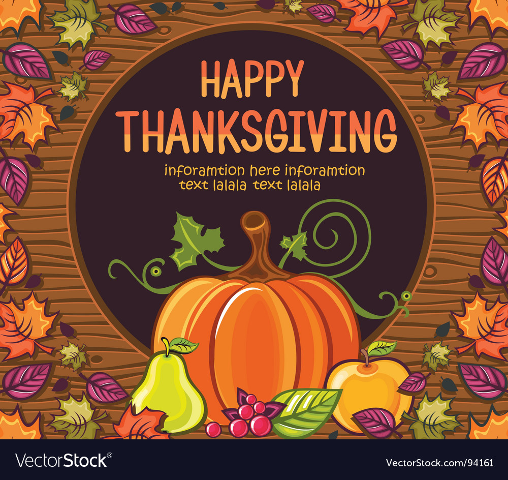 thanksgiving greeting card royalty free vector image thanksgiving greeting card