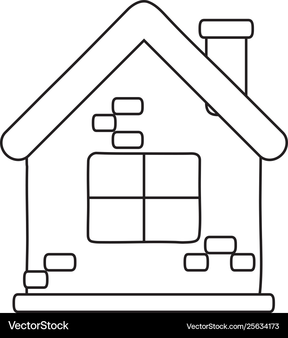 Isolated house with windows design Royalty Free Vector Image