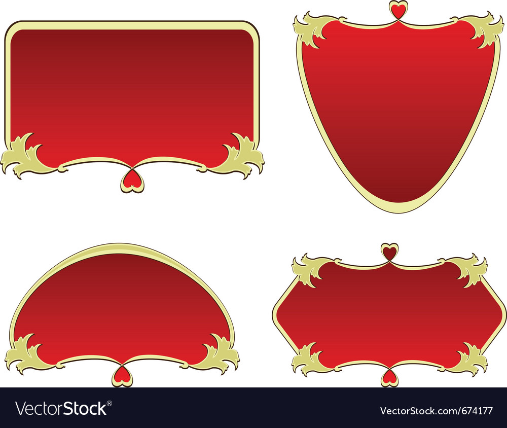 Set of labels of various shapes Royalty Free Vector Image
