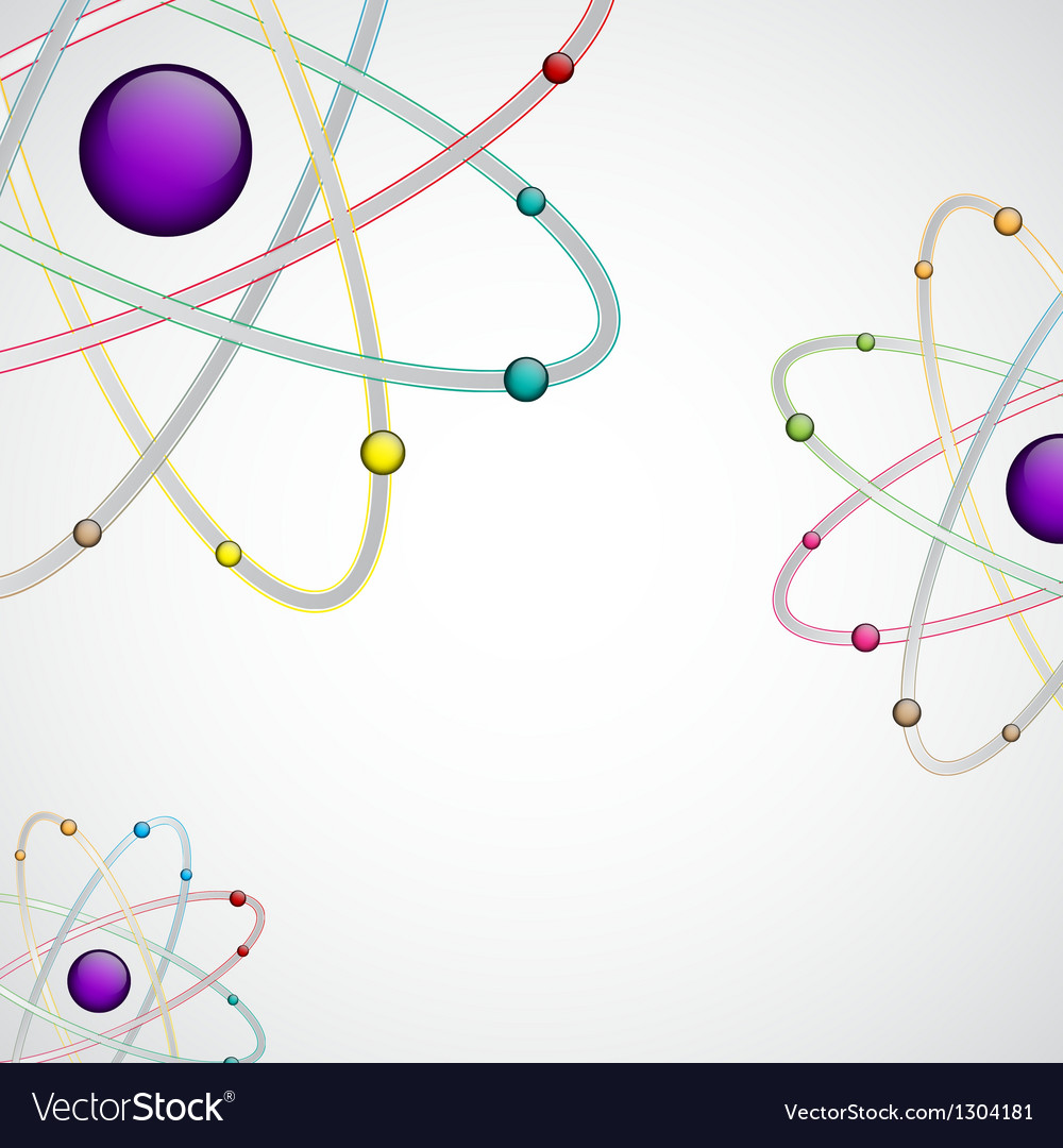 Atom background Royalty Free Vector Image - VectorStock