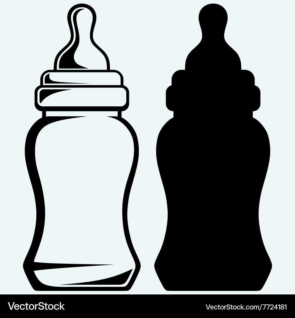 baby bottle free vector Image nipple with Vector bottle Royalty a Baby Free