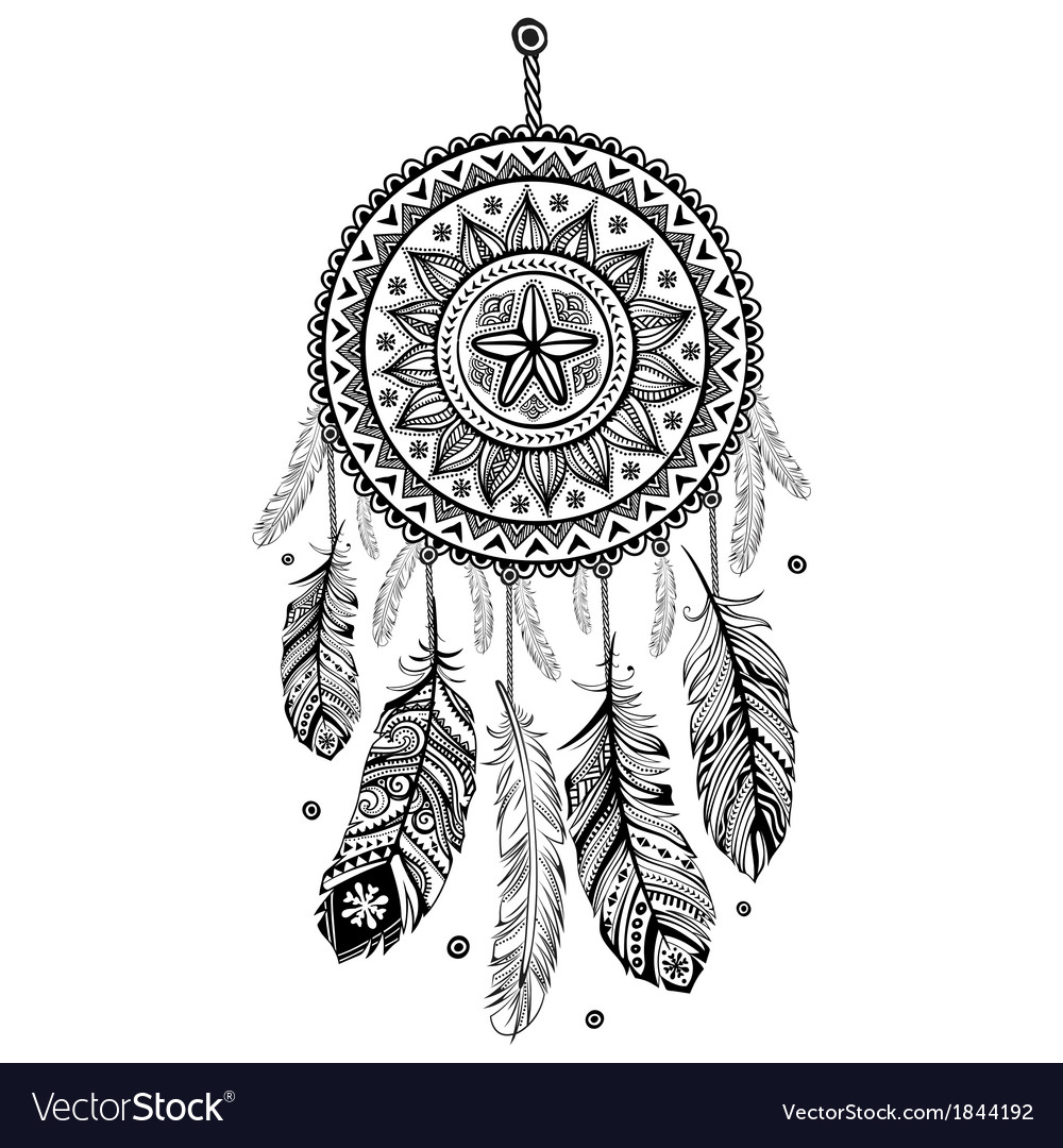 ethnic american indian dream catcher royalty free vector ethnic american indian dream catcher royalty free vector