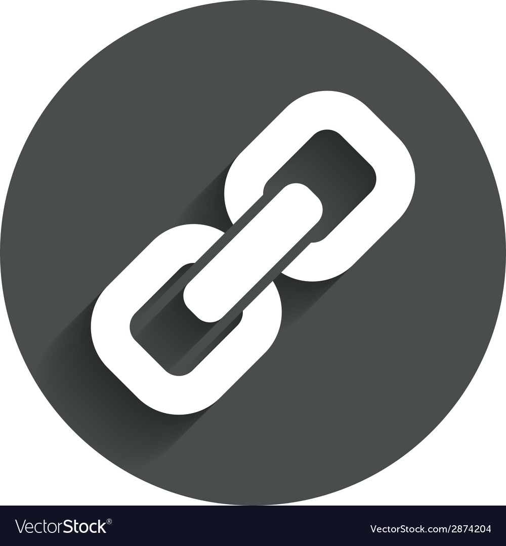 Link sign icon Hyperlink symbol Royalty Free Vector Image