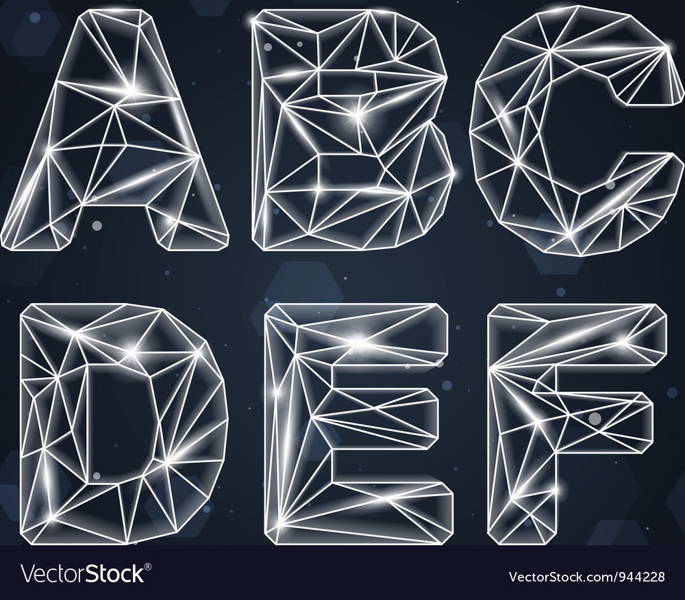vector constellation geometric font vector constellation geometric font