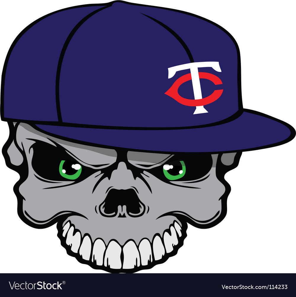 Skull baseball cap Royalty Free Vector Image - VectorStock