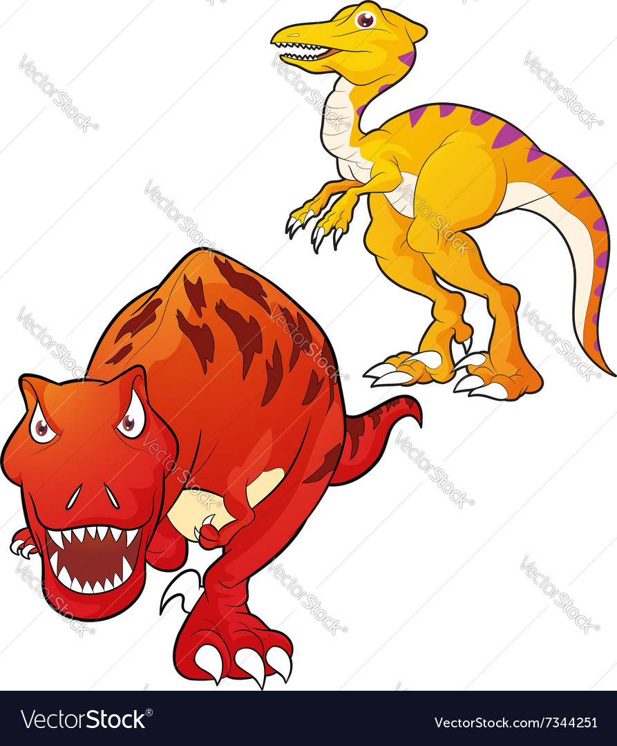 tyrannosaurus and velociraptor