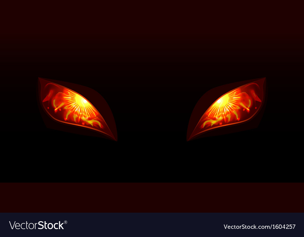 Glowing eyes Royalty Free Vector Image - VectorStock