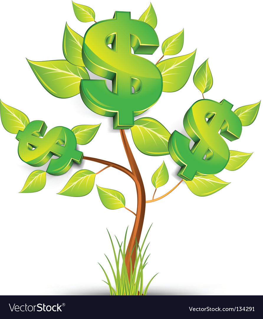 Dollar tree Royalty Free Vector Image - VectorStock
