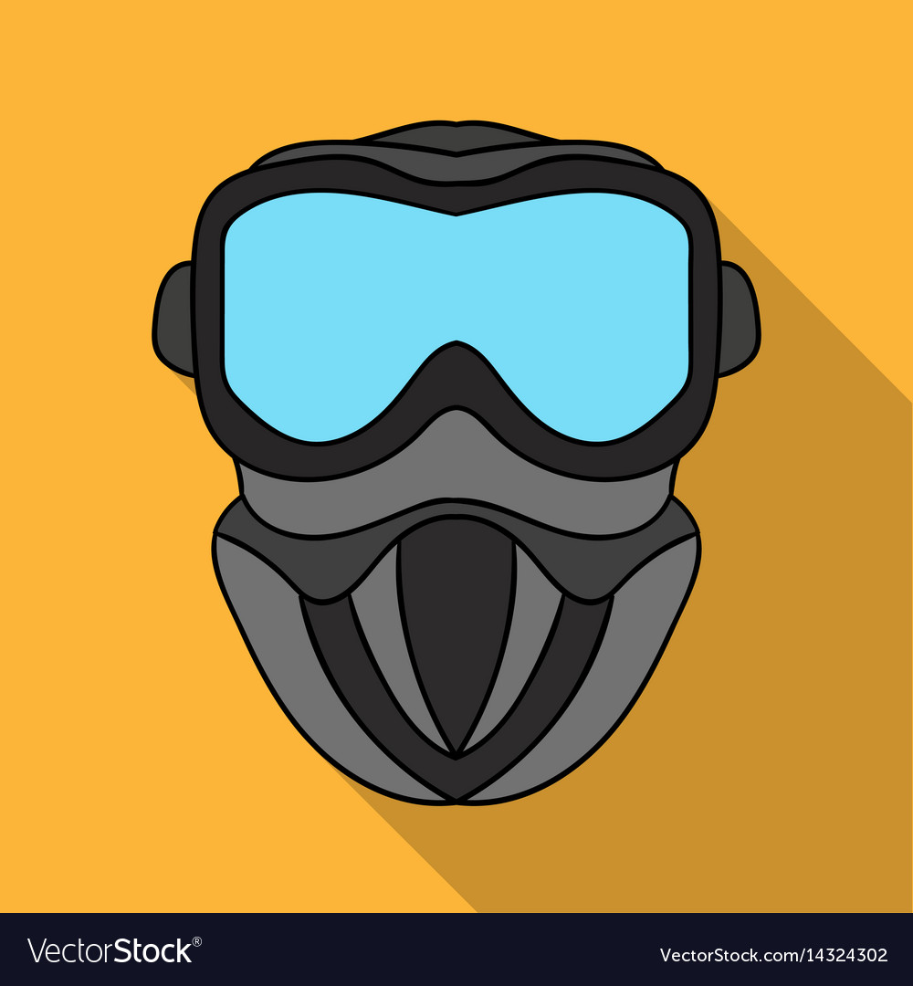 Paintball mask icon in outline style isolated on Royalty Free Vector
