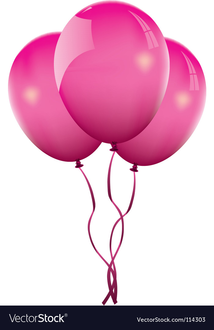 Pink balloons Royalty Free Vector Image VectorStock