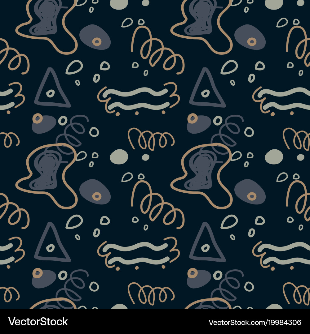 Kids abstract funny seamless pattern Royalty Free Vector