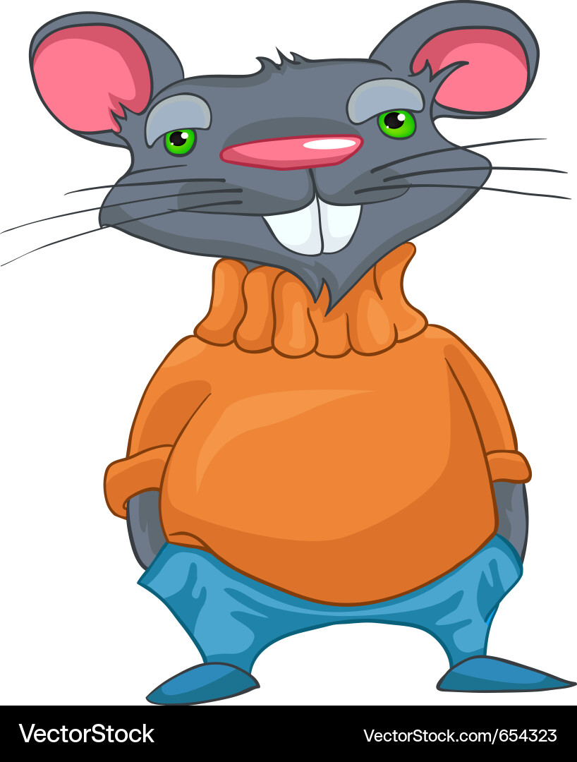 Cartoon character rat Royalty Free Vector Image