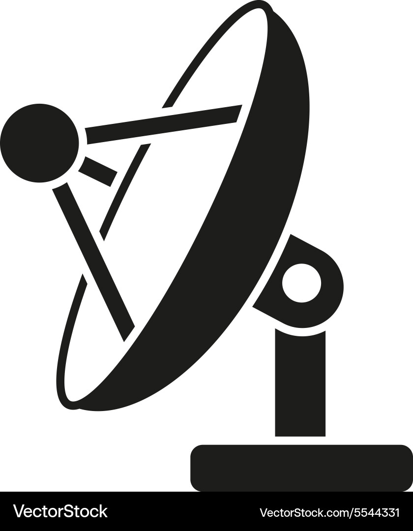 The satellite antenna icon Communicate and Vector Image