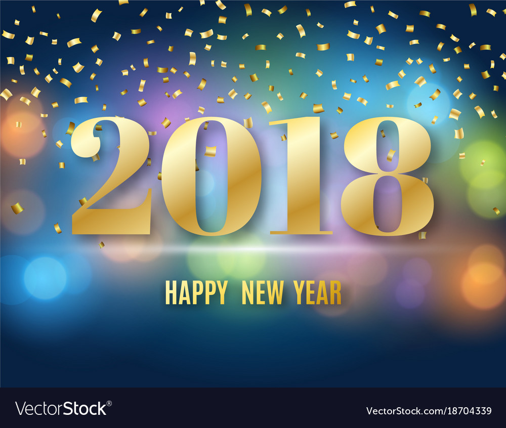 2018 New Year Background Royalty Free Vector Image