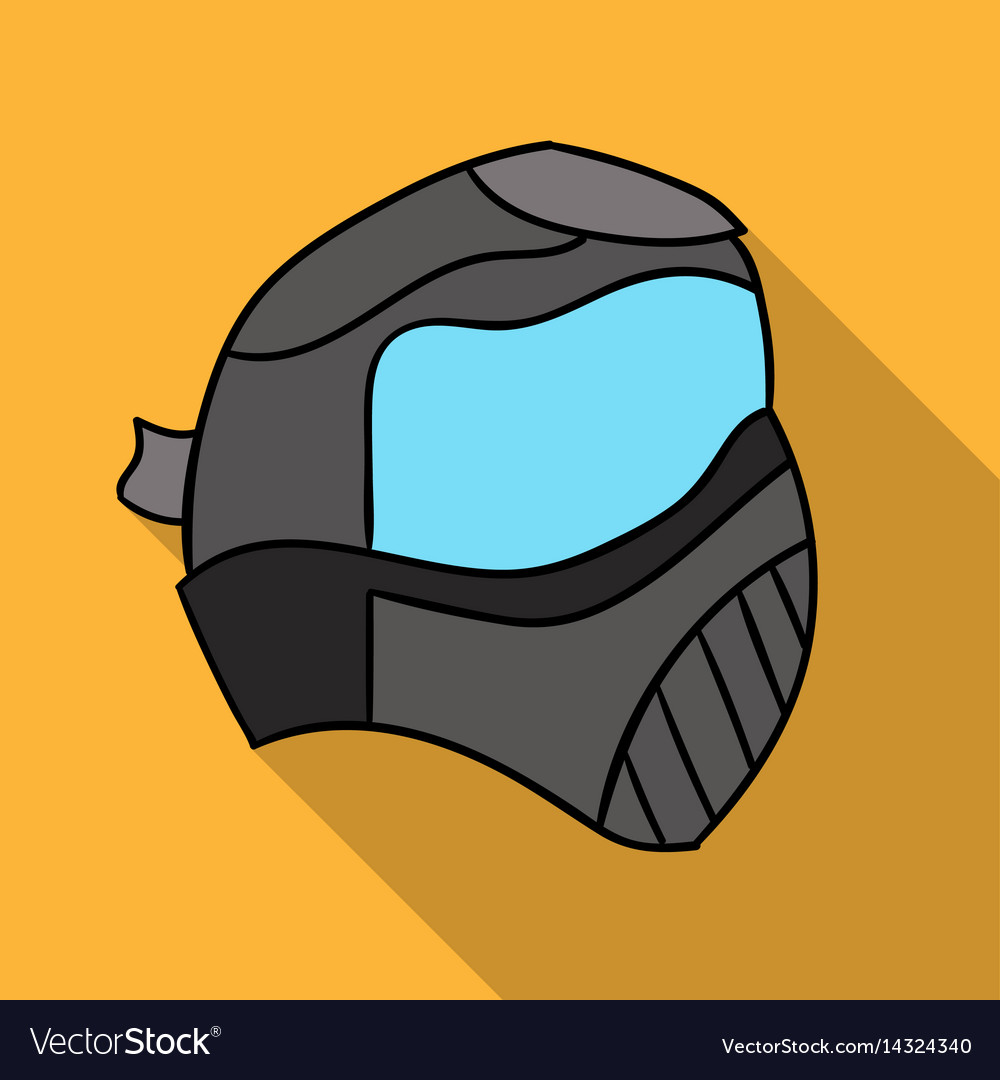 Paintball mask icon in outline style isolated on Royalty Free Vector