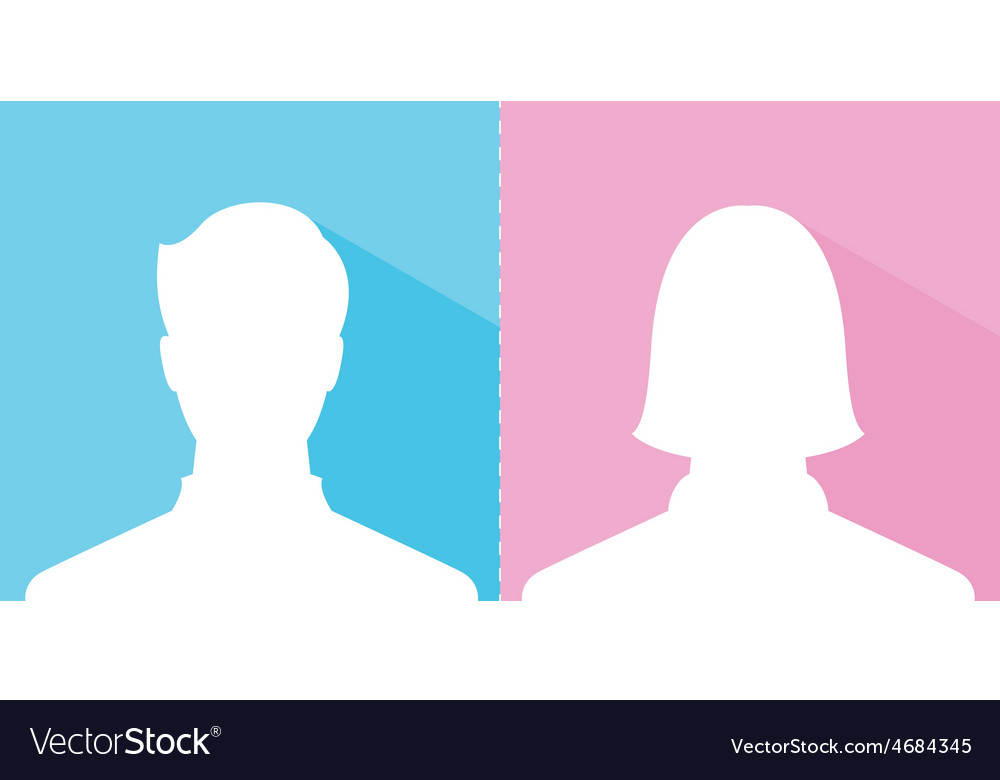 Male and female avatar profile picture silhouette Vector Image