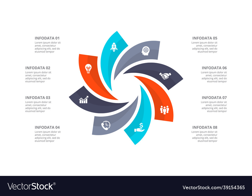 Cycle diagram infographic modern infographic Vector Image