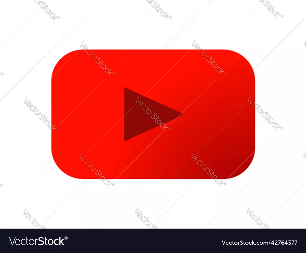 Youtube logo gradient vector image