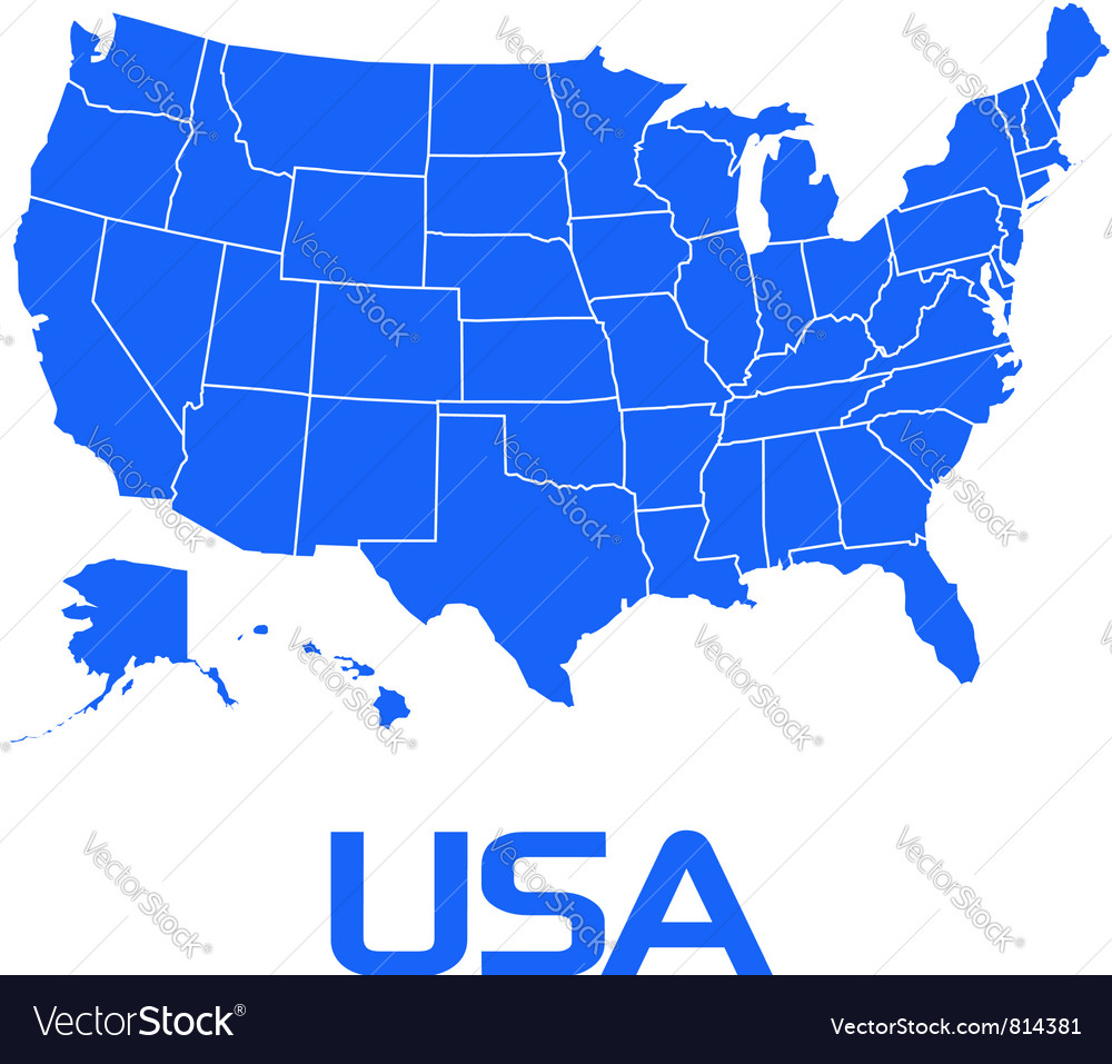 Usa Map Royalty Free Vector Image
