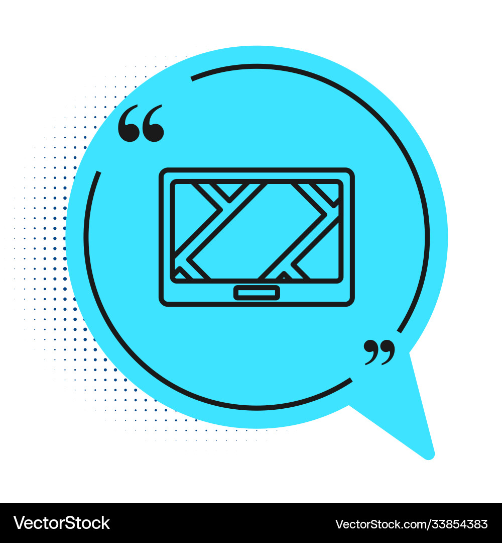 Black line gps device with map icon isolated Vector Image