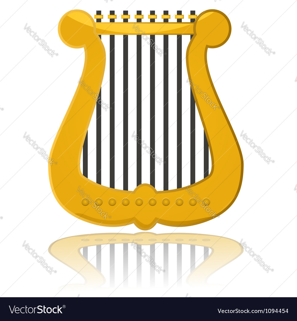 Cartoon harp Royalty Free Vector Image - VectorStock