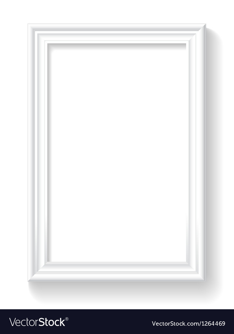 Frame on white wall Royalty Free Vector Image - VectorStock